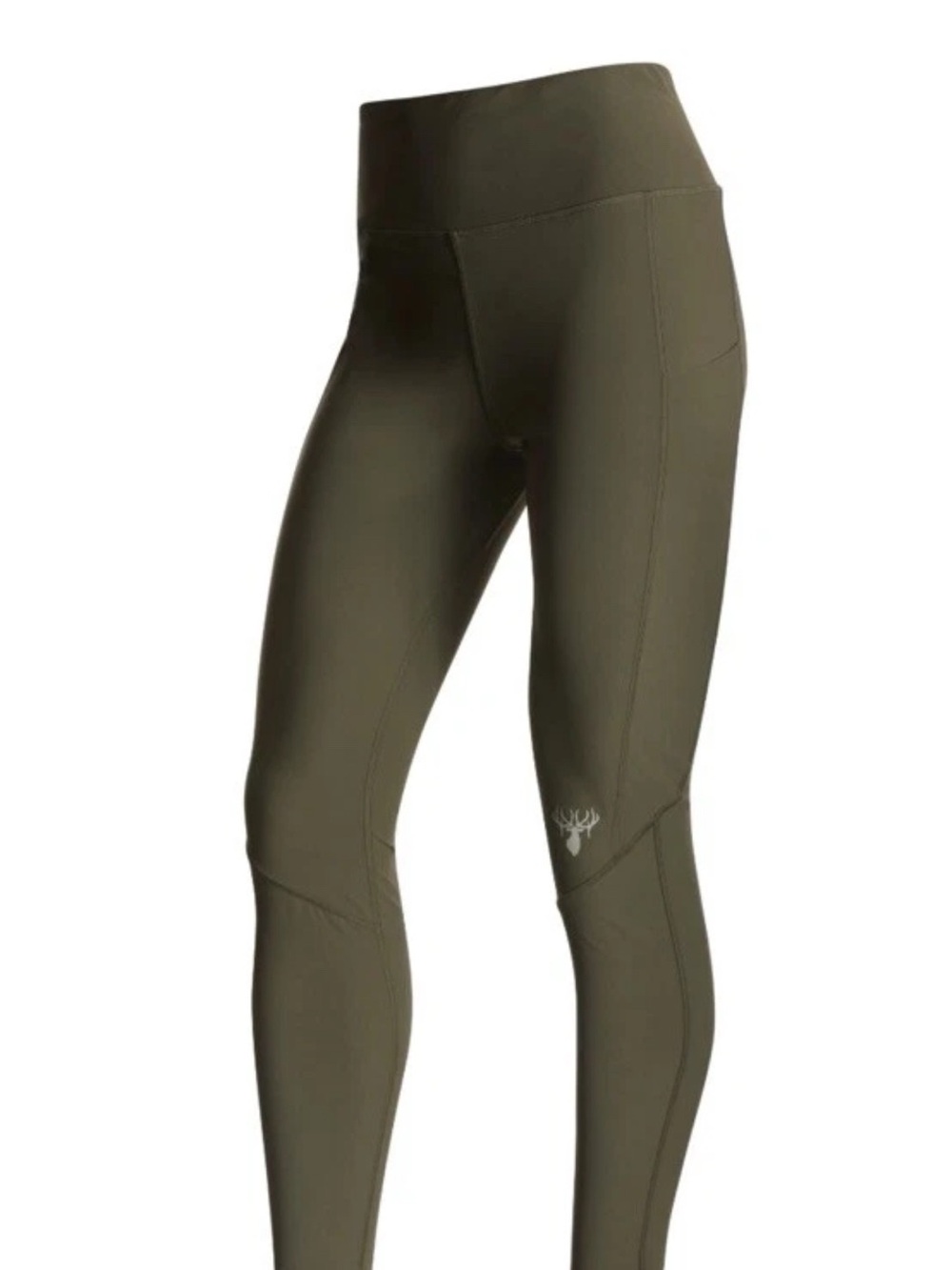 King’s XKG Performance Leggings Olive Green High Rise Side Pocket Size L